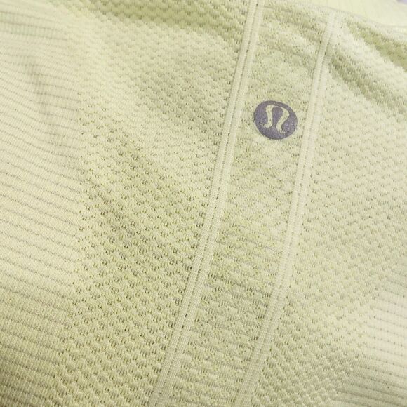 ~ Lululemon 8 Swiftly Tech Hip Long Sleeve Yellow Top Thumb Acid/Neon Womens - Picture 1 of 16